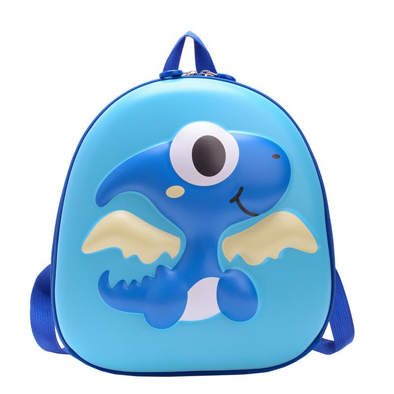 Colorful And Spacious Kids Dinosaur Eggshell Backpack For Unisex School Needs светло-синий