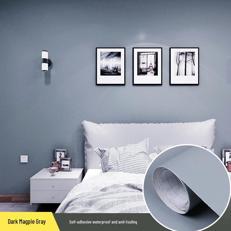 Self-Adhesive Solid Color PVC Wallpaper for Bedroom and Home Décor
