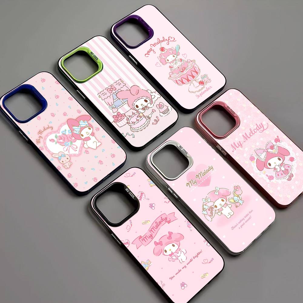 Cute M-My M-Melodys Phone Case For IPhone 17 16 15 14 13 Pro 12 11 Pro Max PLUS Color Back Cover