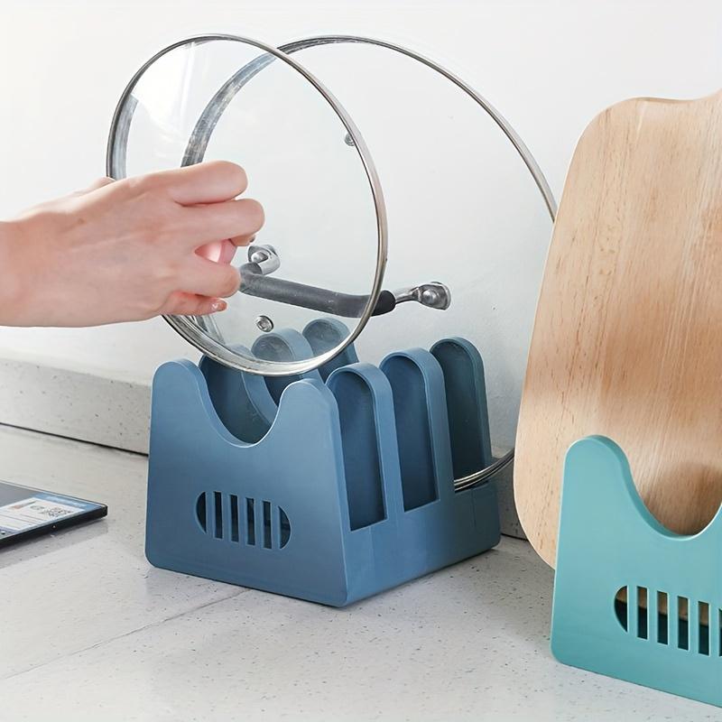 1pc Multi-Functional Kitchen Organizer - Rust-Proof Spoon & Utensil Holder with Drainage, Pot Lid Storage Rack