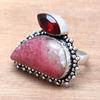 Rhodonite Gemstone Handmade Silver Jewelry  "8"
