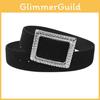 Ceinture large rétro Dazzle d'eau pour femmes avec boucle symbole infini pour un usage décontracté