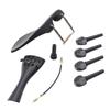 4/4 Violin Chinrest with Tailpiece Tail Rope Tuning Peg Endpin Screw Violin Accessory Kit