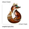 Sparkling Rhinestones Foxes Pin Fashion Enamel Accessory For Friends Gifts Or Evening Dress Decoration