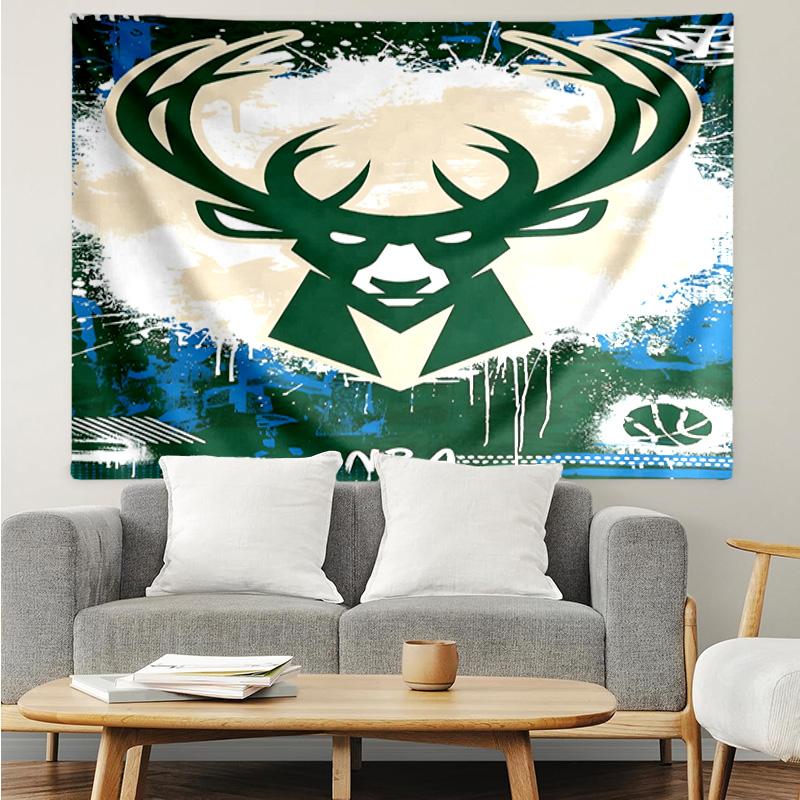 1PC Bucks Team Logo Artwork Quick-Dry Tapestry, Unique Design Tapestry, Suitable for Bedroom,Livingroom, Playroom,Heartwarming Holiday Gifts