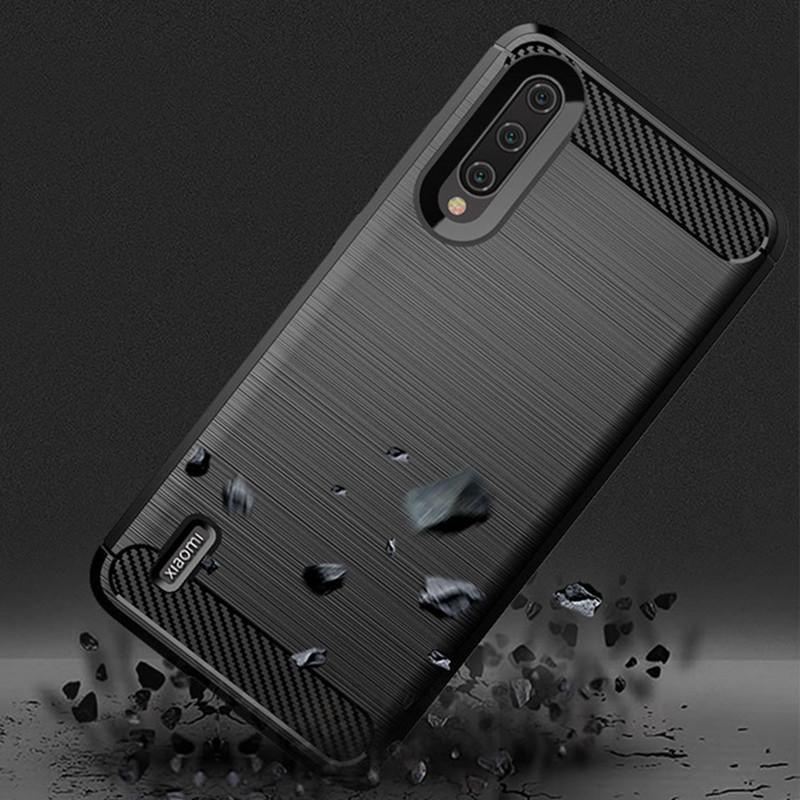 Shockproof Case For Mi 9 Lite Mi 9lite Phone Cover Silicone Brushed Cases For Xiaomi 9lite Mi9 Lite Carbon Fiber Case