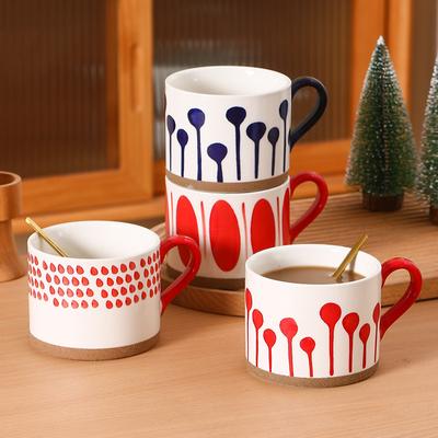 Nordic Ceramic Coffee Tea Mug Anti-Scalding Milk Breakfast Cup Porcelain Espresso Cups Office Home Use Creative Birthday Gift