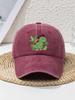 Space Explorer Graphic Distressed Baseball Cap Adjustable Polyester Casual Outdoor Hat