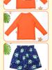 Boys' Long Sleeve Graffiti Print Swimsuit - 2025 Two-Piece Set