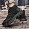 Fashion High Quality Casual Leather Men Motorcycle Boots Classic Outdoor Mens Ankle Boots Winter Warm Plush Fur High Top Shoes Man Botas