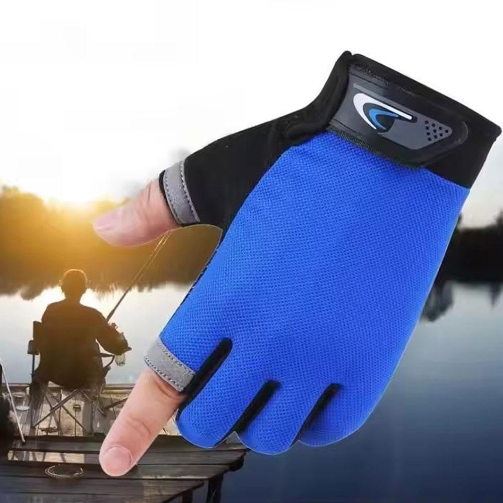 UV Protection Fishing Gloves for Women Men Breathable Half Finger Gloves for Outdoor Rowing Kayaking Hiking Paddling Sailing
