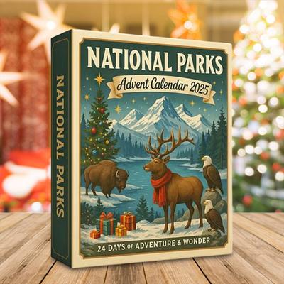 National Parks Advent Calendar 2025 with 24 Hanging Ornaments 24 Days Christmas Countdown Calendar Christmas Advent Calendar