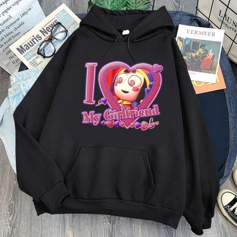 

Толстовка The Amazing Digital Circus 2023, аниме Pomni, женские/мужские толстовки, толстовка унисекс, винтажная толстовка с героями мультфильмов Kawaii, одежда в стиле Харадзюку, унисекс