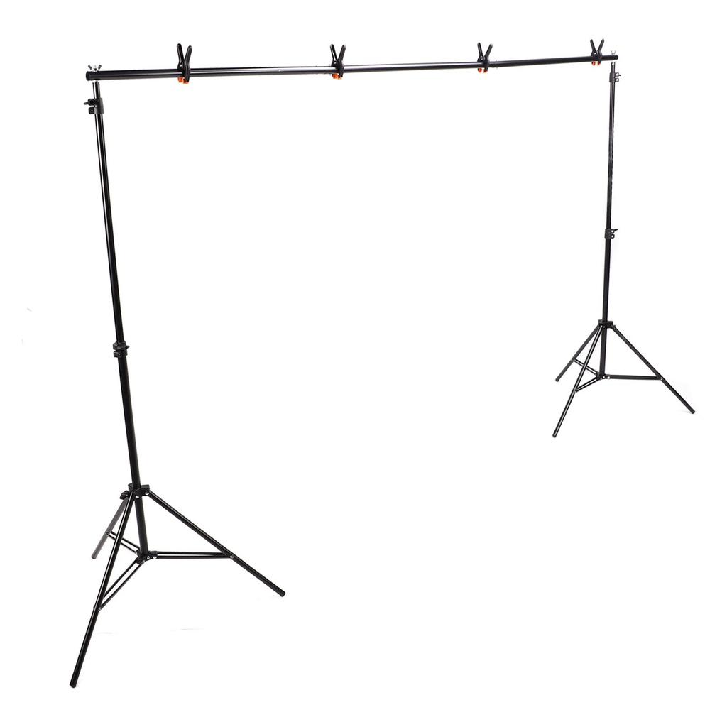 Foto Hintergrundständer Set Aluminiumlegierung Verstellbares Hintergrundstützsystem mit Federklemmen für