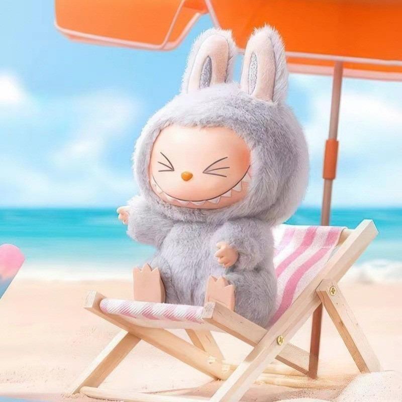 LABUBU versione cinese Serie Macaron Bubble Divertenti bambole di peluche in vinile con la faccia a scatola cieca