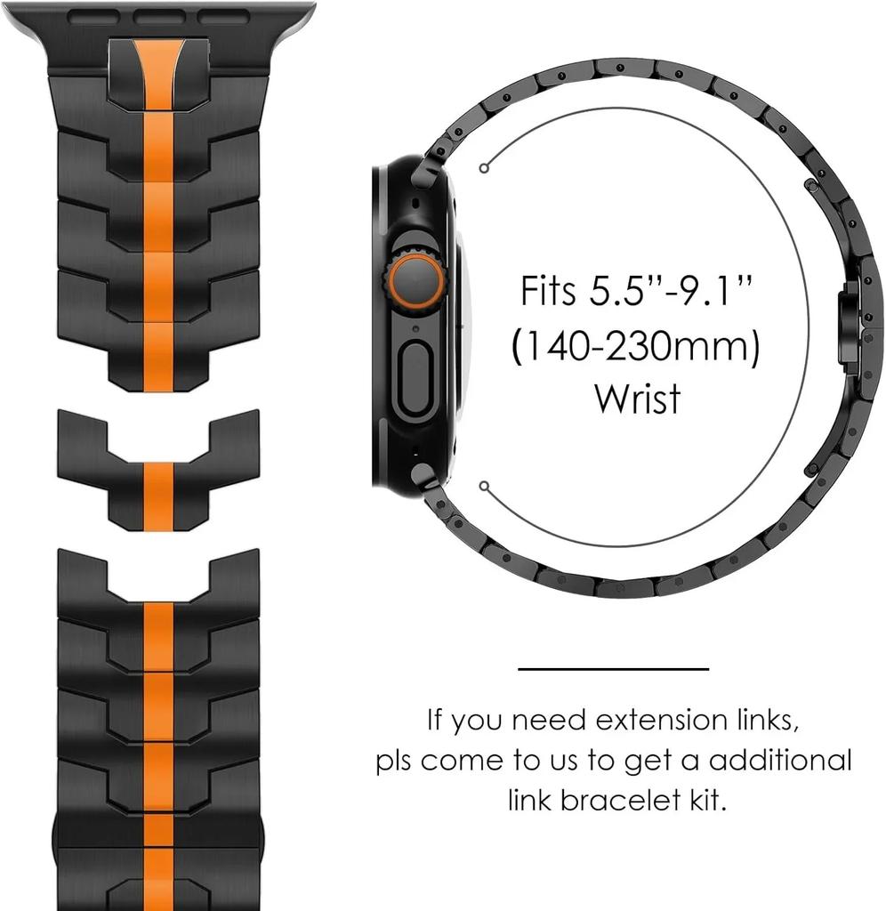 Nerezový řemínek+pouzdro pro Apple Watch Ultra 2 49mm Series 10 46mm Luxusní pánský řemínek pro IWatch 9 8 7 6 5 4 se 45mm 44 Correa