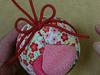 Chirimen Craft Kit Kimekomi Hanging Temari "Peach"