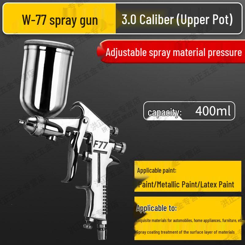 High-Quality Pneumatic Spray Gun with Dual Pots for Furniture, Car Paint, Household, and Textured Spraying