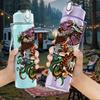 1PC Dense Abstract Plant Creature 750ml Color Plastic Sports Water Bottle Leakproof Flip Straw Lid Suitable for Sports Office Home Use
