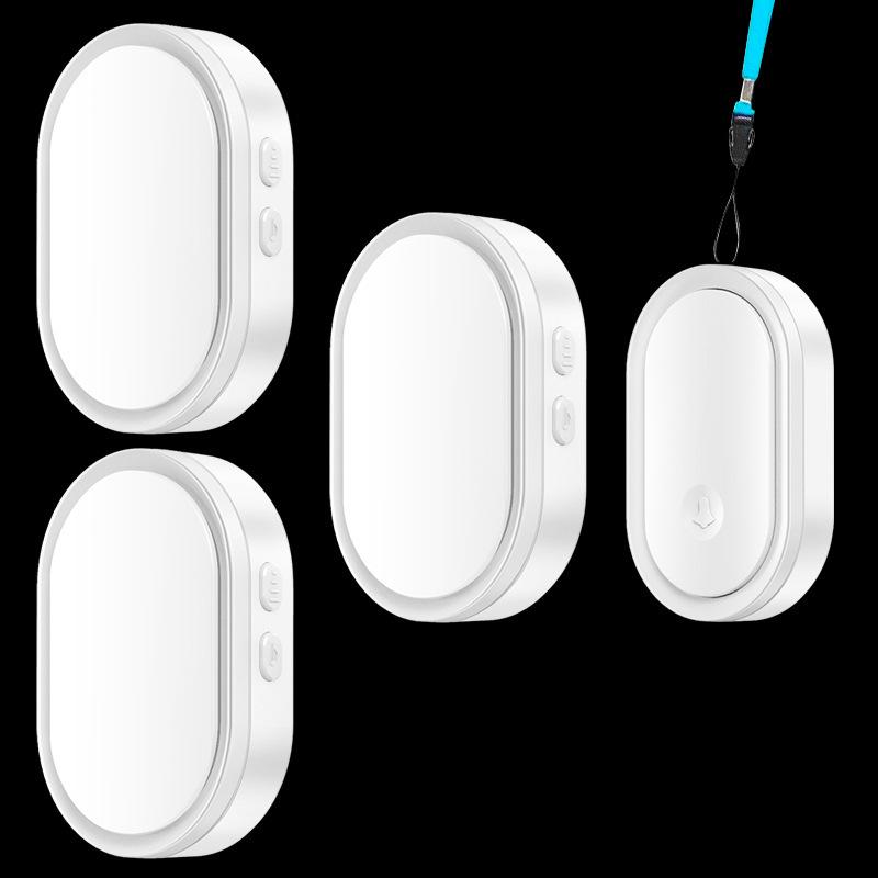 Senior Wireless Pager: Home Doorbell & Bedside Emergency Alarm with One-Button Call, Includes Three Bells