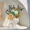 Ins Nordic Style Vinyl Vase Thinking Girl Shaping Art Flower Planter Personalized And Creative Decor Handicrafts Ornament