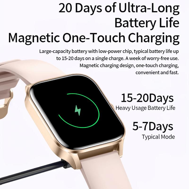 2025 Neue Mode Smartwatch Damen 1,85" HD-Bildschirm Benutzerdefiniertes Zifferblatt Gesundheitsmonitoruhr für Frauen Bluetooth-Anruf Sport-Smartwatches