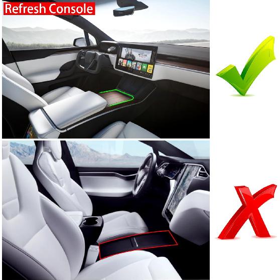 Jaronx Compatible With Tesla Model S/X Console Organizer -2026, Refresh Center Console Storage For Model X/S Plaid/Long Range, Silicone Organizers