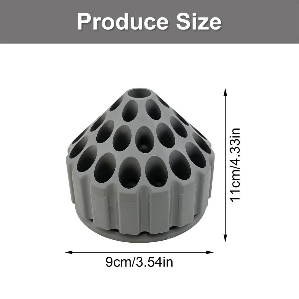 360 Degree Rotating Plastic Storage Box for Nail Drill Bits with Multi Holes Designs Dental Polishing Grinding Head Case