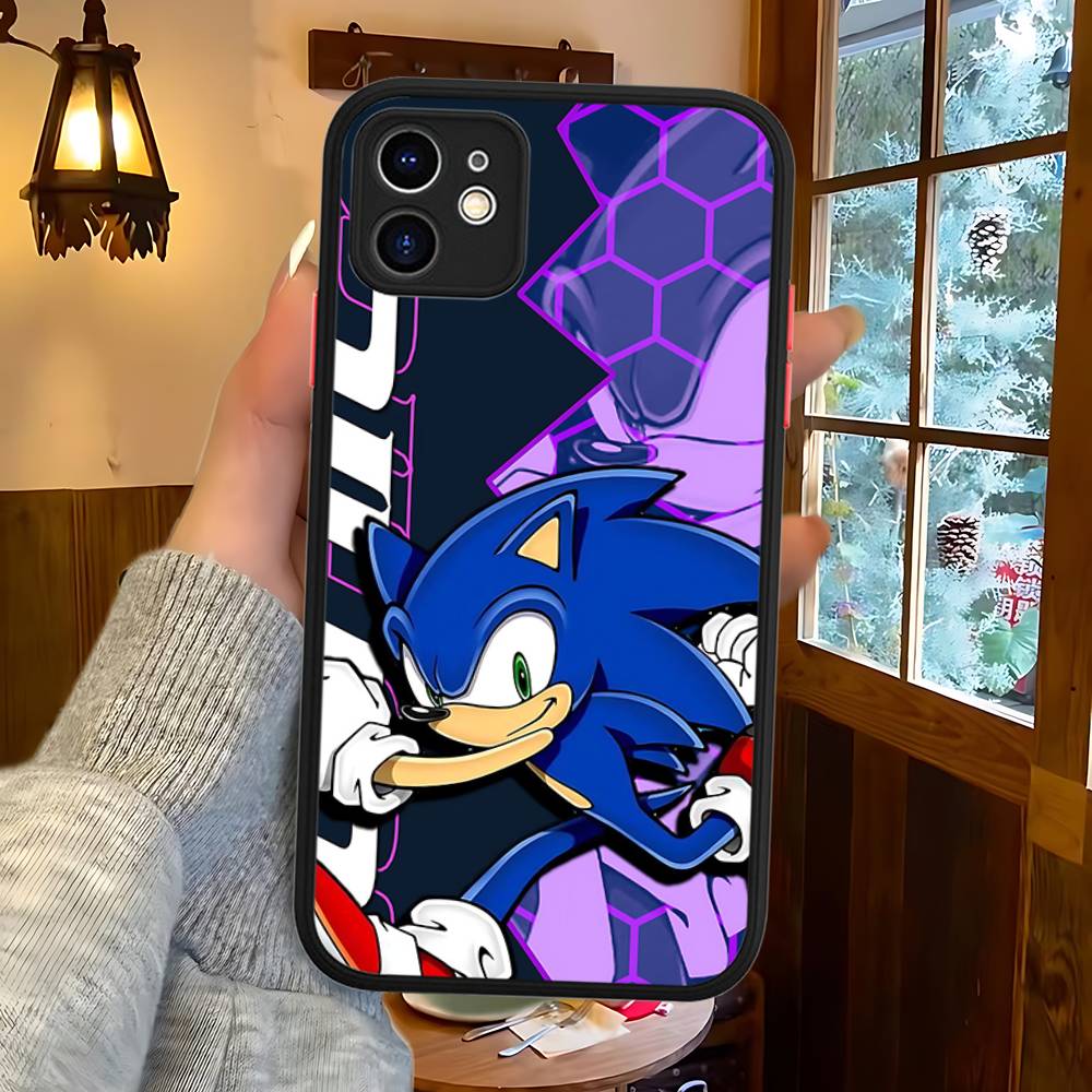Anime S-Sonic H-HedgehogES Phone Case For IPhone 16 15 14 Plus 15 13 12 11 Pro Max X XS MAX Matte Cover