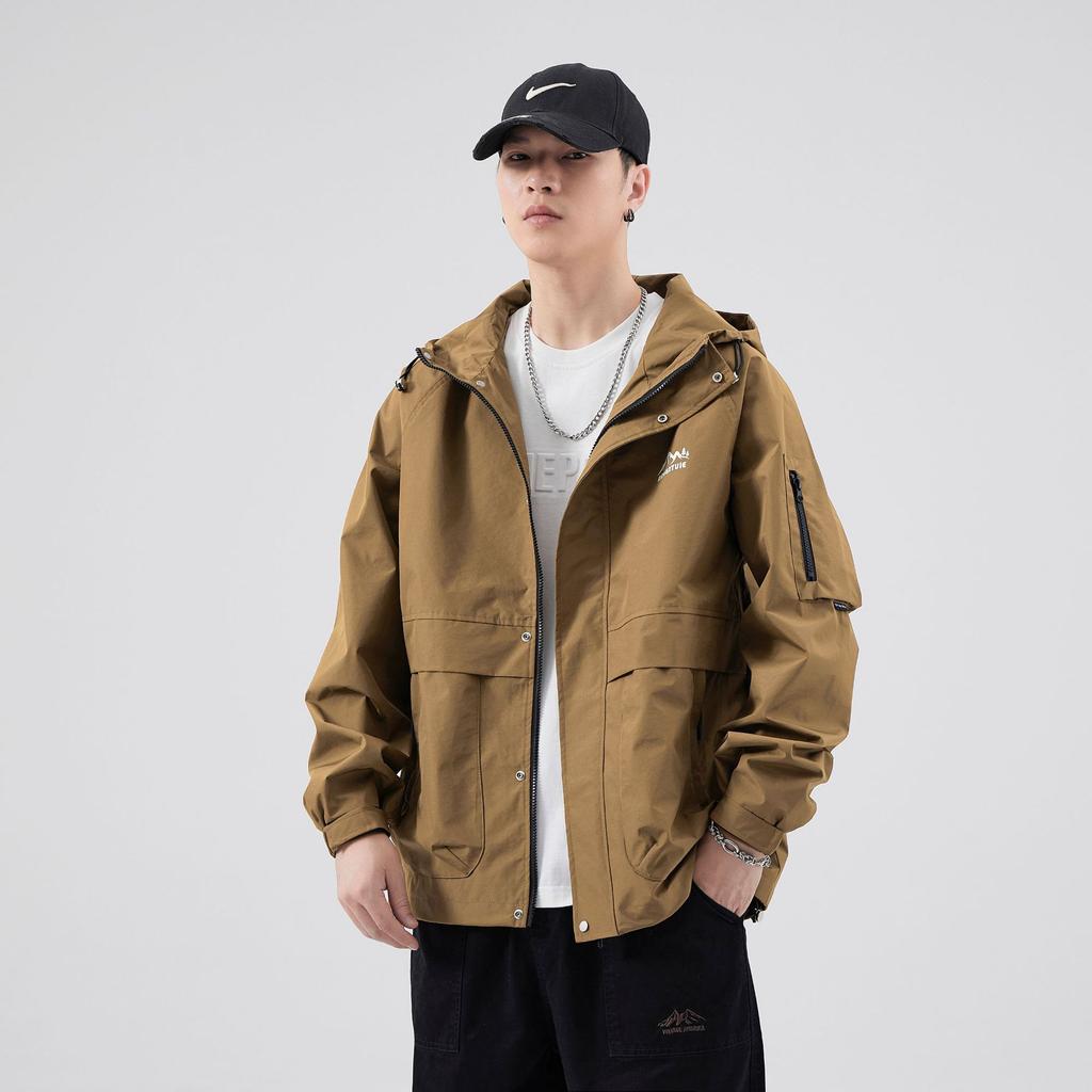 Mountain Hooded Jacket Men'S Urban Outdoor Commuter Functional Tooling Spring Jacket