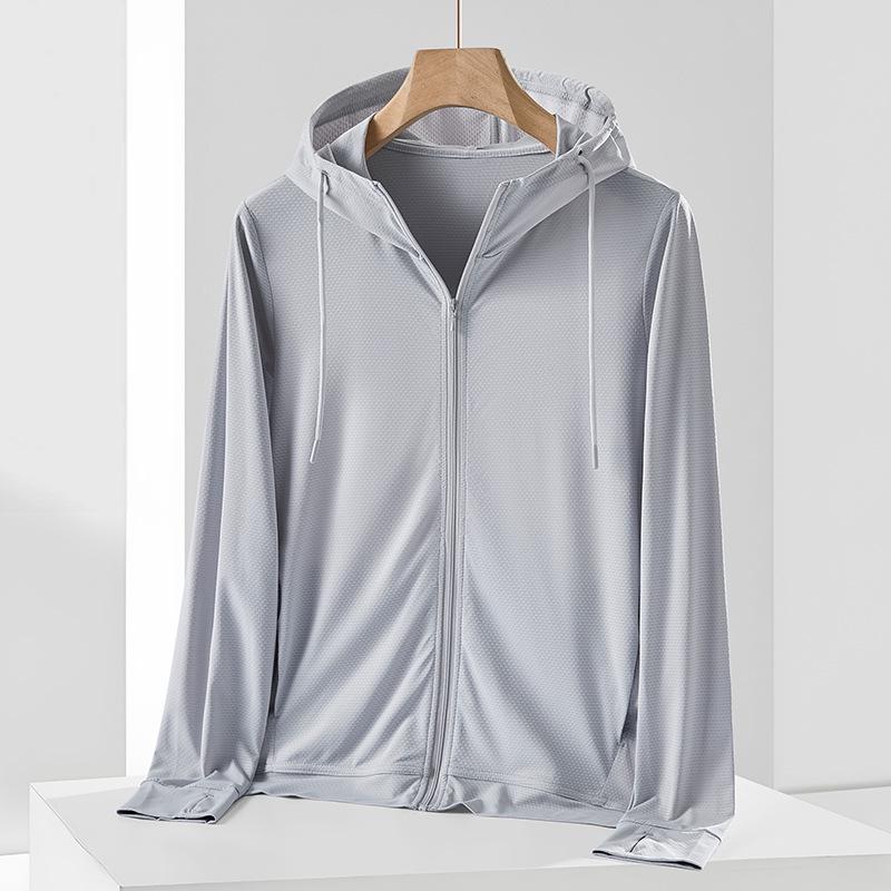 UPF50+ Knitted Hooded Sun Protection Clothing for Men and Women