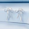 barbie Earrings [Sterling Silver·Original Design] Ribbon Bow Earrings, the First Release of Elegant and High-end Style, Ins Style ZJYES-YS-051