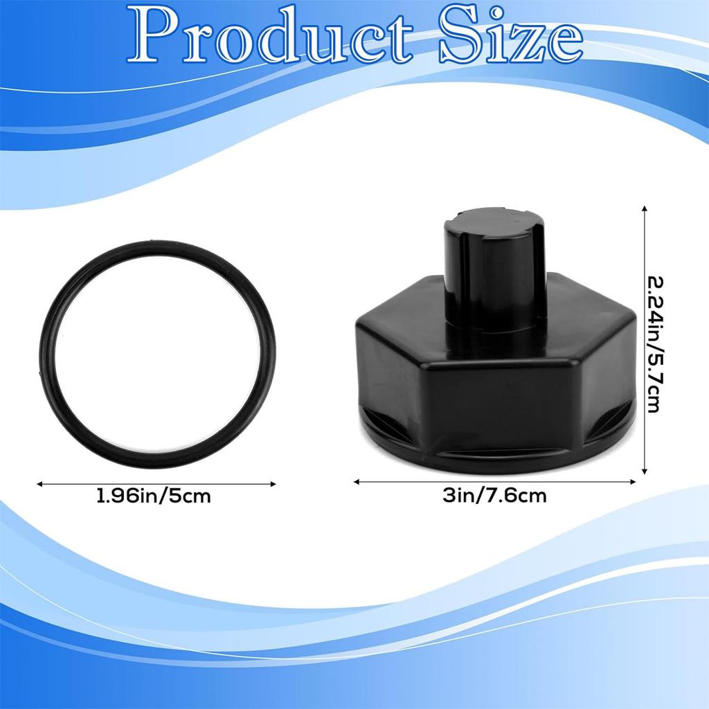 Plastic Pool Filter Drain Cap with Sealing Gasket Leak-Proof Drain Plug Wear-Resistant Compatible with 602-5321 602-5320