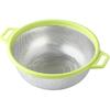 Stainless Steel Colander With Handle and Legs, Large Metal Green Strainer for Pasta, Spaghetti, Berry, Veggies, Fruits, Noodles, Salads, 5-quart