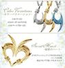 [Aloha Lokahi] Hawaiian Jewelry Necklace, Stainless Steel, Fish Hook, Heart, Scroll, Wave, Ocean, Surgical Stainless Steel, Yellow Gold, Reversible