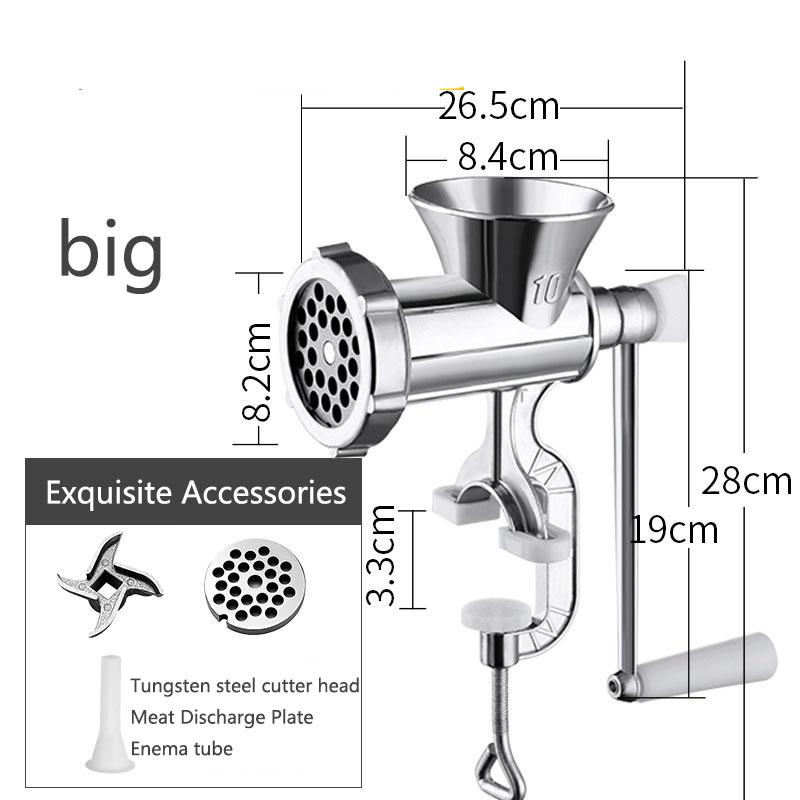 Enema Machine for Home Manual Meat Grinder Chili Chopper Tungsten Steel Cutter Head Enema Machine Vegetable Cutter