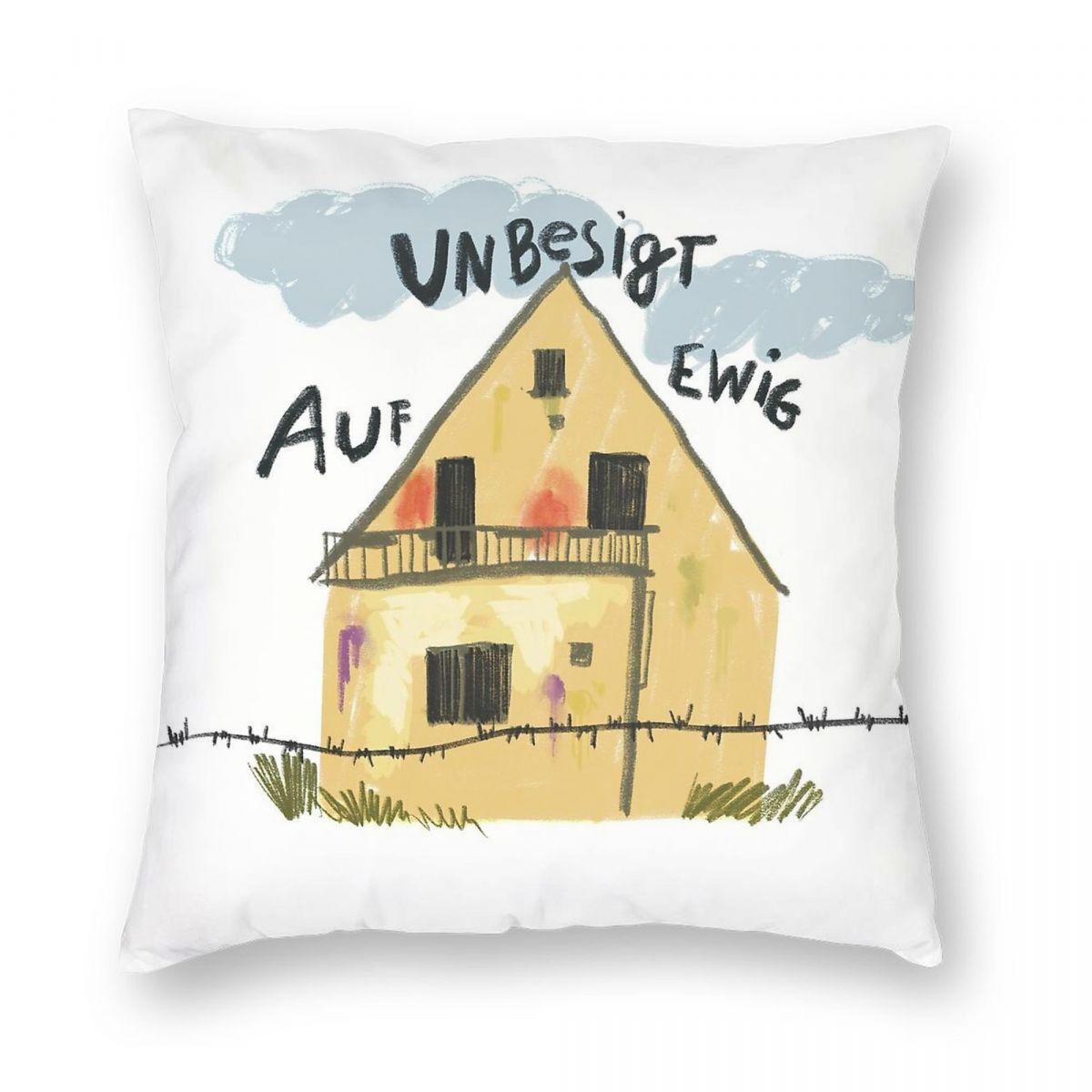 

Rainer Winkler Unconquered Forever Square Pillowcase Polyester Linen Velvet Pattern Zip Pillow Case Sofa Cushion Cover 18 12x12Inch