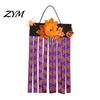 Hanging Tassel for Home Entrance Halloween Rag Flag Banner, Pumpkin Maple Leaf Flower Ribbon Dynamic Swaying Door Lintel Decoration Decor, Farmhouse