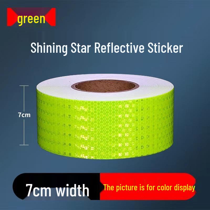 1cm Reflective Sticker for Bicycles, Cars, & Helmets - Luminous Warning Strip