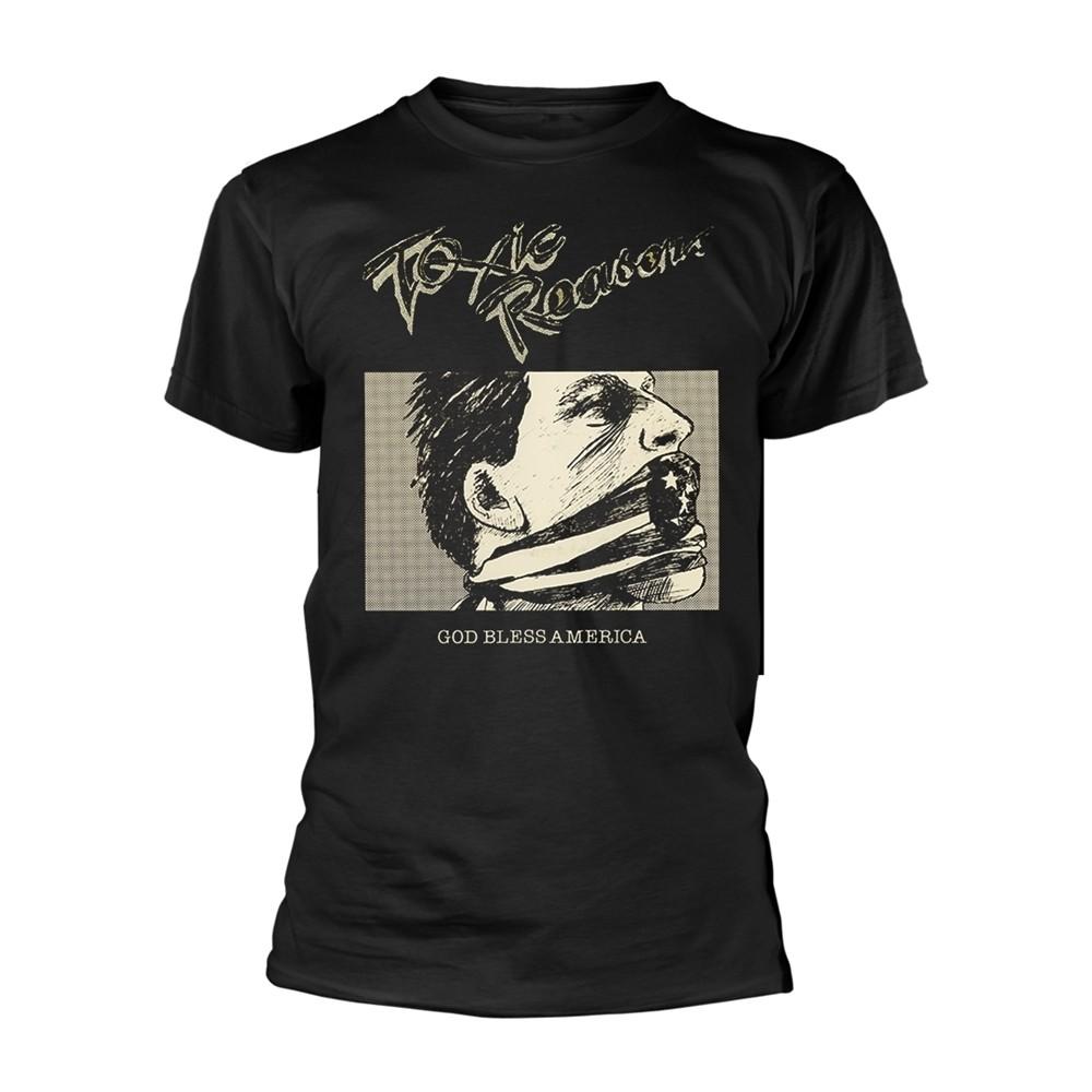 TOXIC REASONS - GOD BLESS AMERICA (BLACK) BLACK T-Shirt, Front & Back Print Medi S