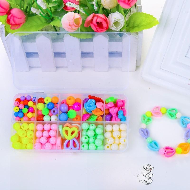 Childrens Bead Craft Kit With Plastic Beads For Focus Development And Diy Jewelry Making