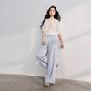Sancai High-Waist Straight-Leg Casual Pants