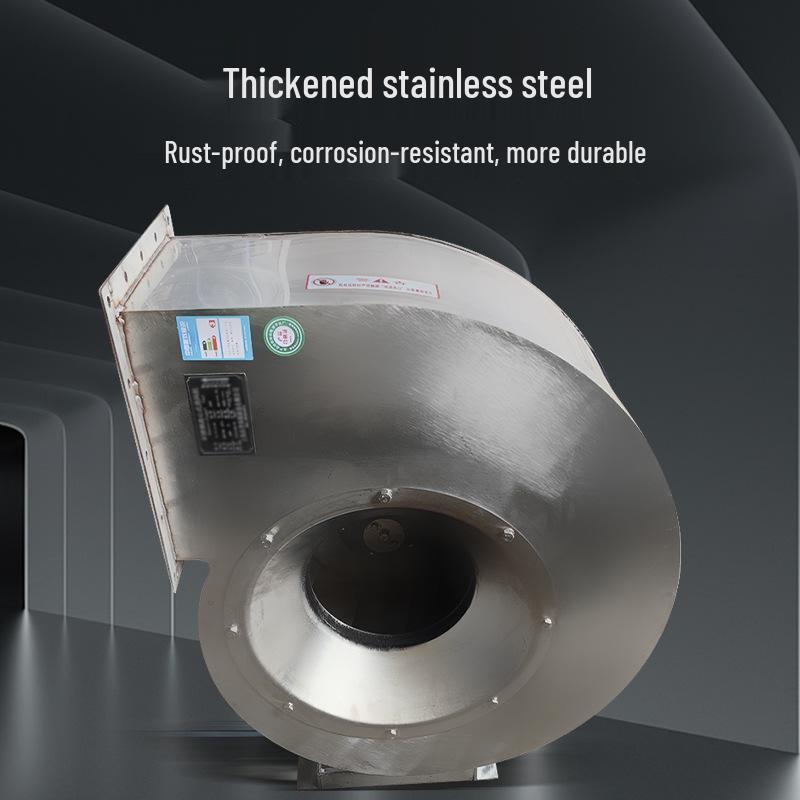 304 Stainless Steel Industrial Induced Draft Fan - Corrosion and High Temperature Resistant for Waste Gas and Paint Booth Ventilation.