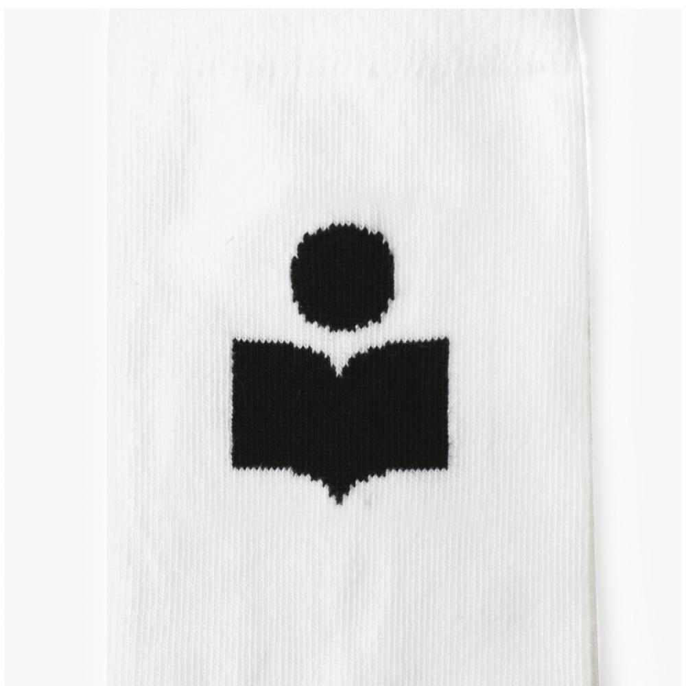 Isabel Marant Siloki Logo Socks Ct001jfa A1c11a 20wh