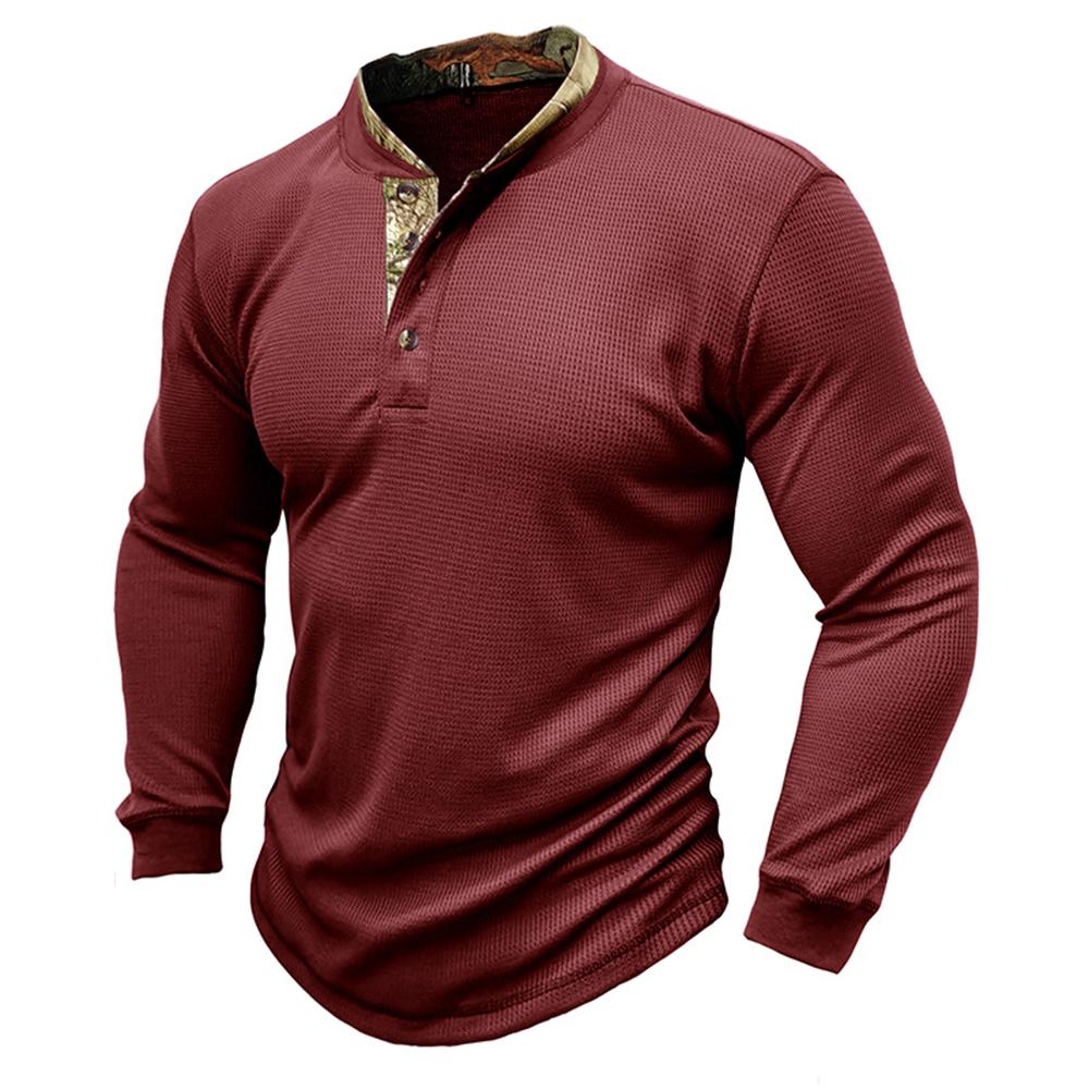 T-Shirt À Manches Longues Pour Homme Coupe Ajustée Extensible Pull