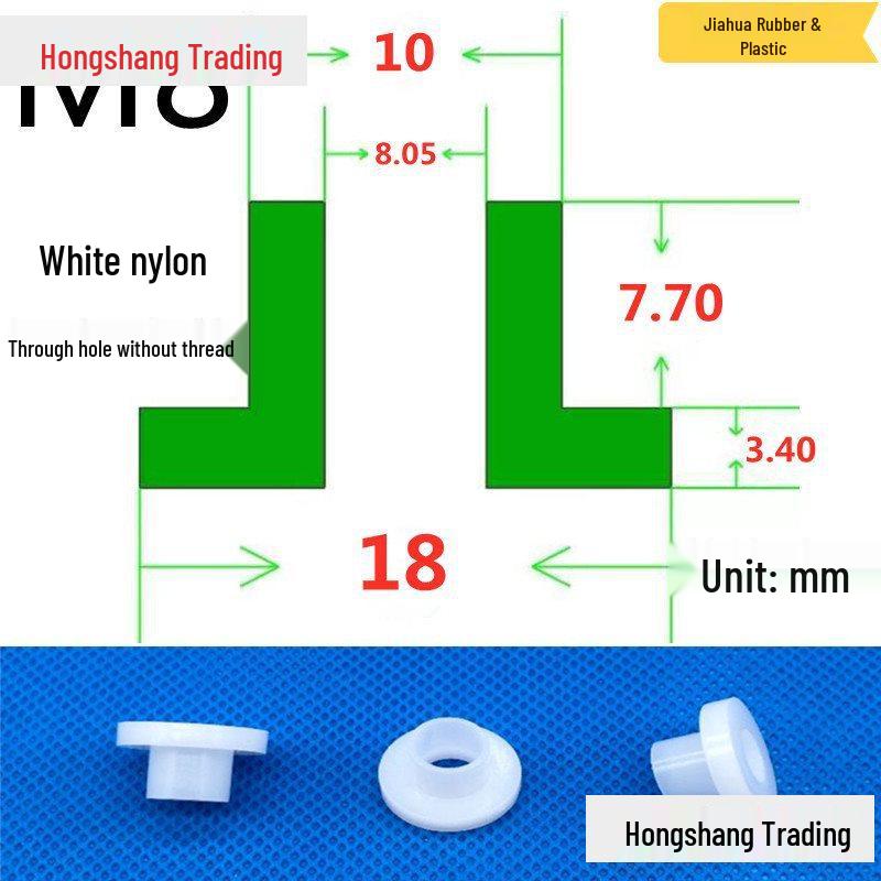 Step T-Shaped Nylon Insulating Bushing Washer, M3-M35 Thread Protection Spacer