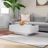 Vidaxl Coffee Table, White, 90X60X31 Cm, Wood-Based Material
