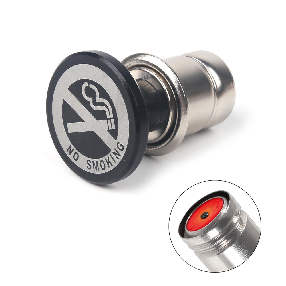 No Smoking Button Car Cigarette Lighter Anodized Aluminum+Iron 12 Volt Car Cigarette Lighter Replacement Fits Most Vehicles
