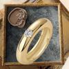 925 Sterling Silver Micro Pave Moissanite Ring Gold Plated Hypoallergenic Plain Jewelry for Women