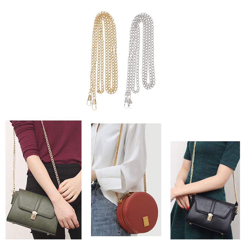 2x Crossbody Bag Shoulder Bag Handbag Handle Replacement Chain Straps